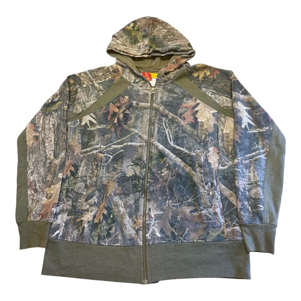 SHE Outdoor Camouflage Full Zip Hoodie Jacket Size L